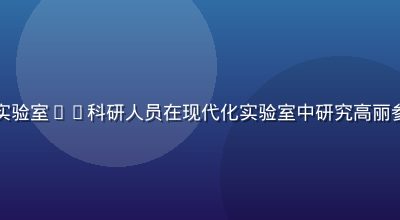 韩国汉方美妆亚洲精品实验室——科研人员在现代化实验室中研究高丽参提取物，专业科研氛围